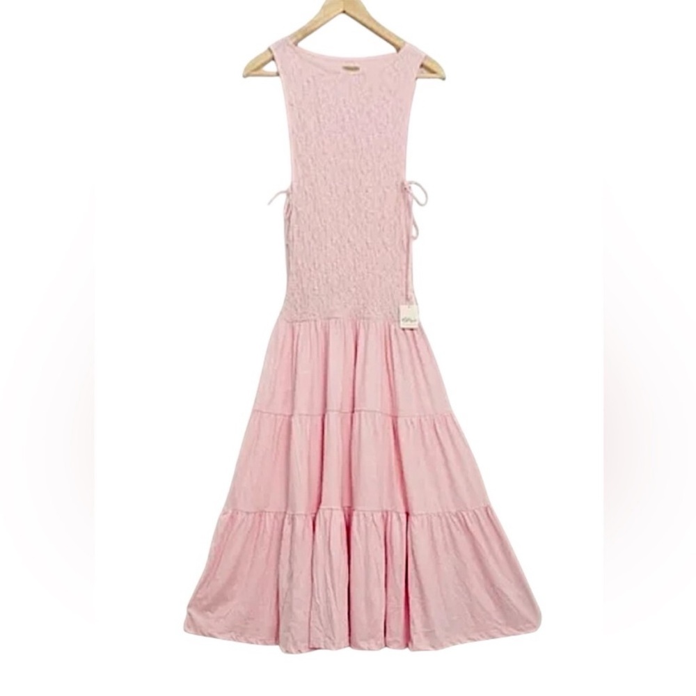 3011. FREE PEOPLE Sterling Maxi Dress in Pink Chalk NWT $98 - Picture 3 of 8